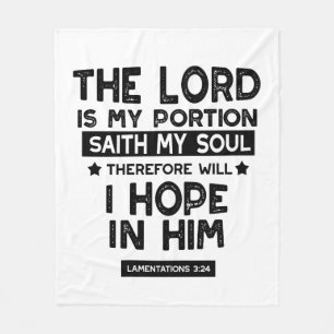 Couverture Polaire Lamentations 3:24 Le Seigneur est mes Quotes de Pa
