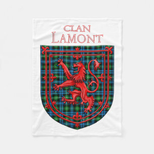 Couverture Polaire Lamont Tartan Scottish Plaid Lion Rampant