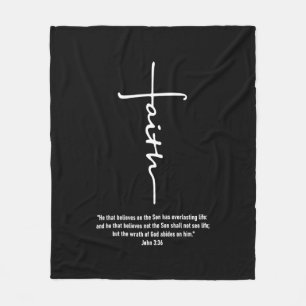 Couverture Polaire L'Amour de Jésus Croix de la foi Jésus-chrétie
