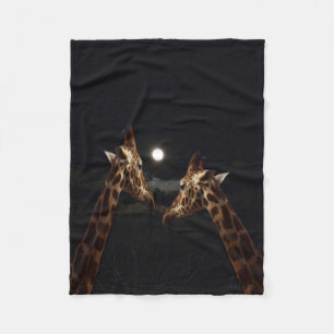 Couverture Polaire L'Amour De La Girafe Au Feu De La Lune, Petit
