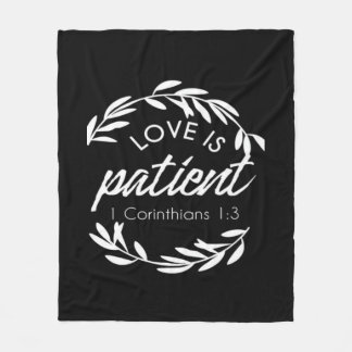 Couverture Polaire L'amour est patient Corinthe Écriture Minimal Desi
