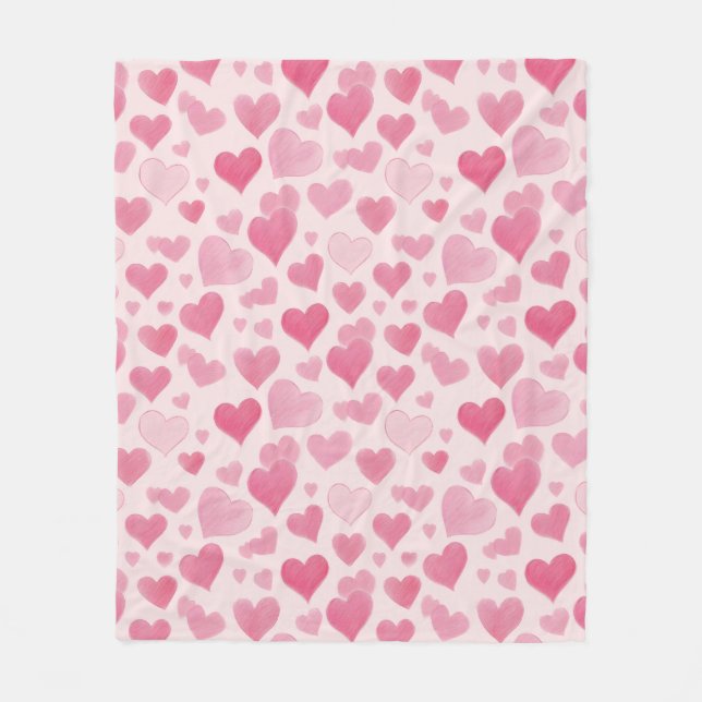 Couverture Polaire L'amour rose (Devant)