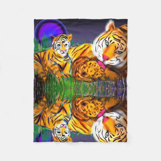 Couverture Polaire lancer de tigres (Devant)