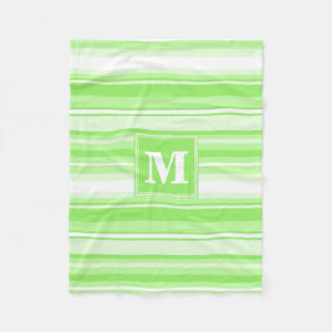 Couverture Polaire Landes vertes de chaux monogrammes