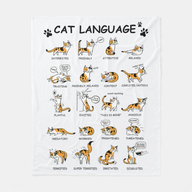 Couverture Polaire Langue de chat, Drôle Chat Kitten, Aimer Idée cade (Devant)