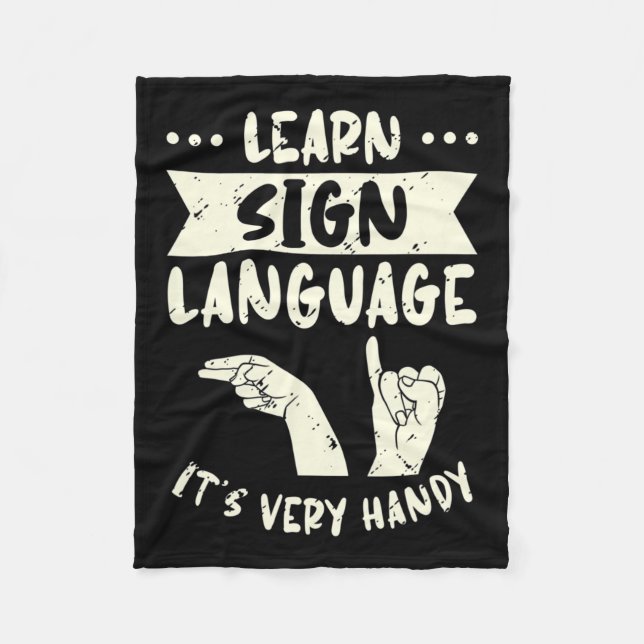 Couverture Polaire Langue des signes C'est très pratique Sensibilisat (Devant)