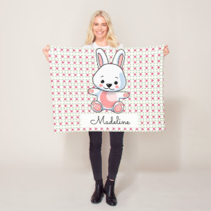Couverture Polaire Lapin personnalisé