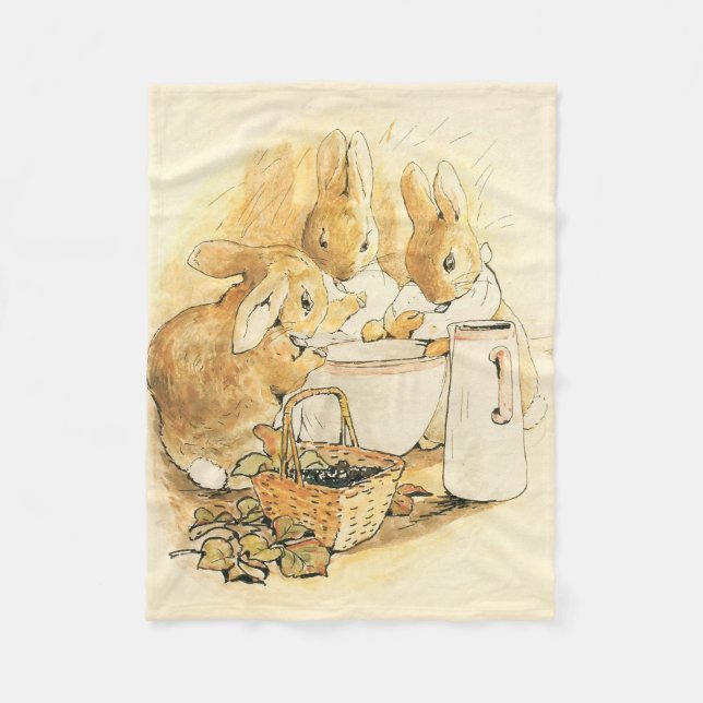 Couverture Polaire Lapins et Pudding au lait par Beatrix Potter (Devant)
