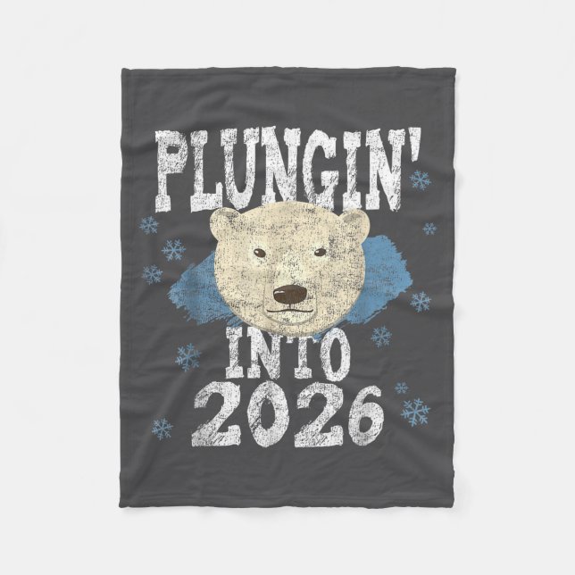 Couverture Polaire Lar Bear Plunge - Plungin' Into 2026 New Year Cold (Devant)