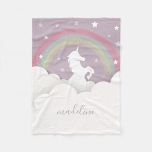 Couverture Polaire L'arc-en-ciel de licorne tient le premier rôle le