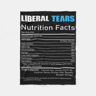Couverture Polaire Larmes libérales Cadeau républicain anti-libéral