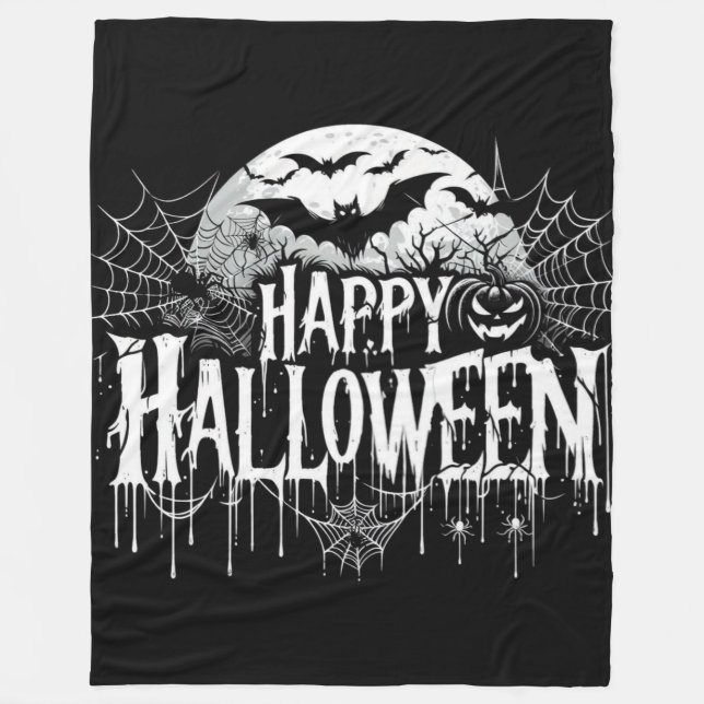 Couverture Polaire L'art d'Halloween vintage (Devant)