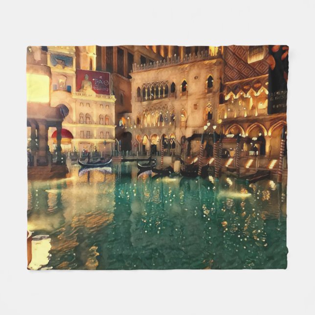 Couverture Polaire Las vegas Nights Casino Art Abstrait original (Devant (Horizontal))