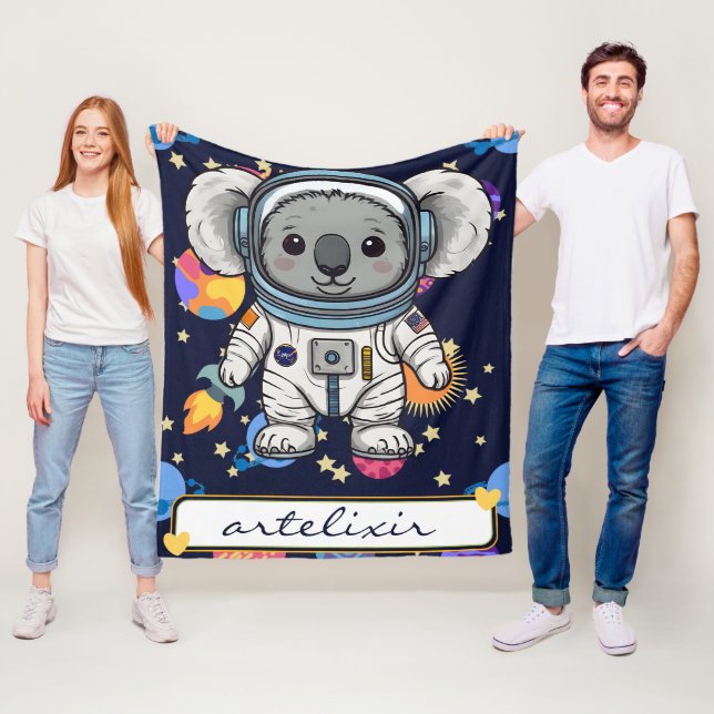 Couverture Polaire L'astronaute Koala, dessin (En situation)