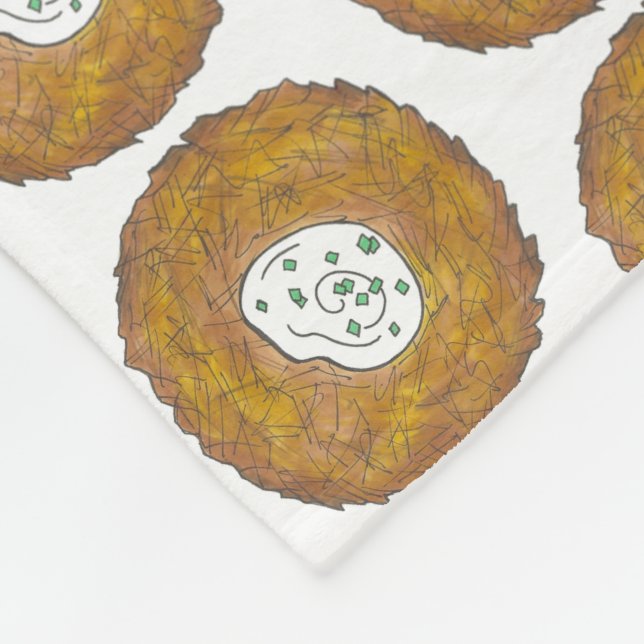Couverture Polaire Latkes Potato Pancake Hanoukka Jewish Holiday Food (Coin)