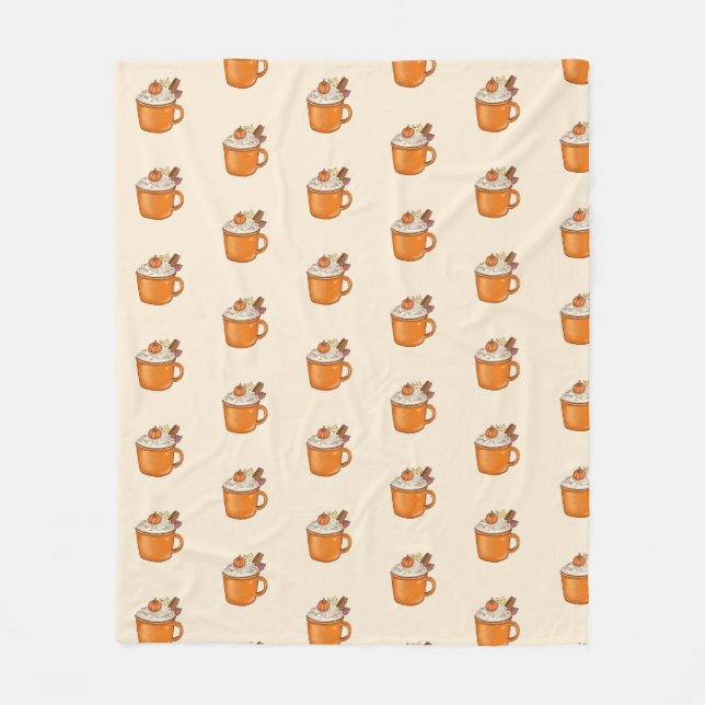 Couverture Polaire Latte épice citrouille (Devant)