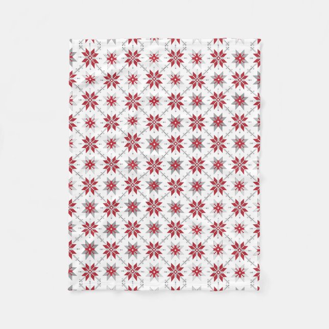 Couverture Polaire Latvian Morning SUN motif géométrique V (Devant)