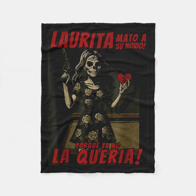 Couverture Polaire Laurita Mato A Su Novio Funny Mexican Halloween  (Devant)