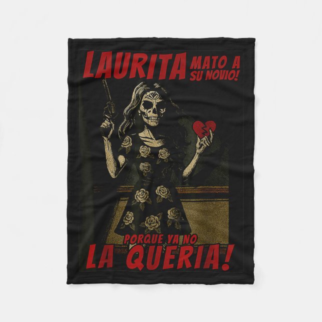 Couverture Polaire Laurita Mato A Su Novio Funny Mexican Halloween  (Devant)