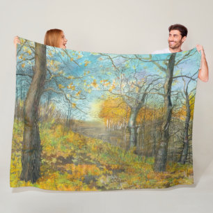 Couverture Polaire L'automne d'or dans une chênaie