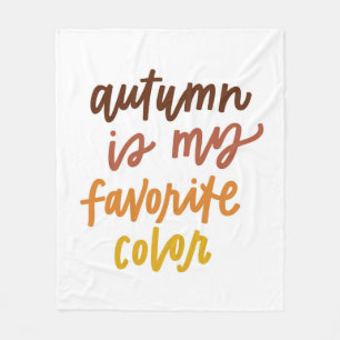 Couverture Polaire "L'automne est ma couleur préférée"