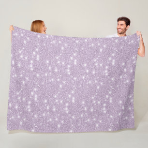 Couverture Polaire Lavande Féminin Faux Paillettes Brillantes