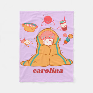 Couverture Polaire Lavender Cozy Blanket – personalised Custom Name 