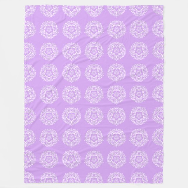Couverture Polaire Lavender Mandala (Devant)
