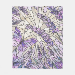 Couverture Polaire Lavender Morning Bliss - Art mosaïque