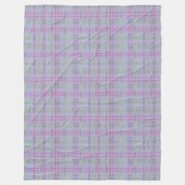Couverture Polaire Lavender Plaid Cabin Harmony  (Devant)