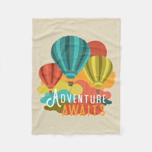 Couverture Polaire L'aventure chaude de ballon à air attend le regard (Devant)
