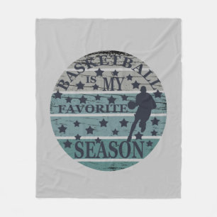 Couverture Polaire le basket-ball est ma saison préférée vintage retr