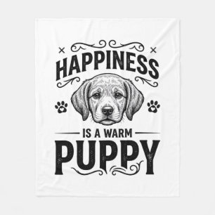 Couverture Polaire Le bonheur est un chiot chaud design de t-shirt vi