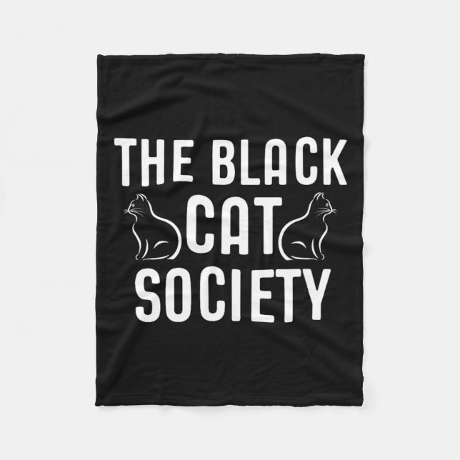 Couverture Polaire Le cadeau de la société du chat noir (Devant)