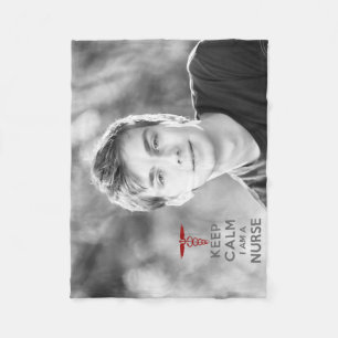 Couverture Polaire Le caducée rouge gardent le calme que je suis une