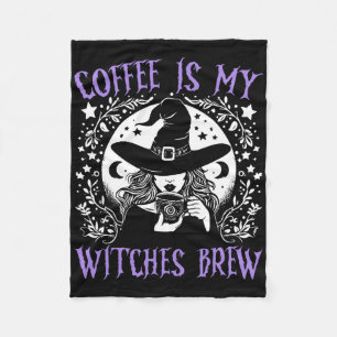 Couverture Polaire Le café est mes sorcières Brew Retro Halloween sor