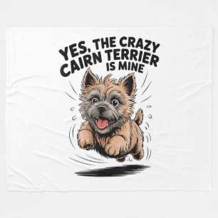 Couverture Polaire Le Cairn Terrier fou est à moi