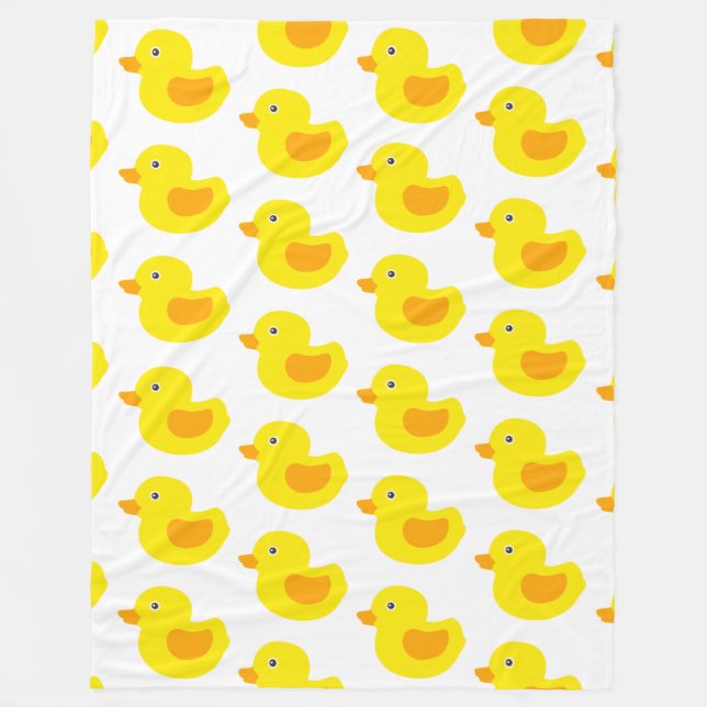 Couverture Polaire Le caoutchouc jaune adorable penche Duckies (Devant)