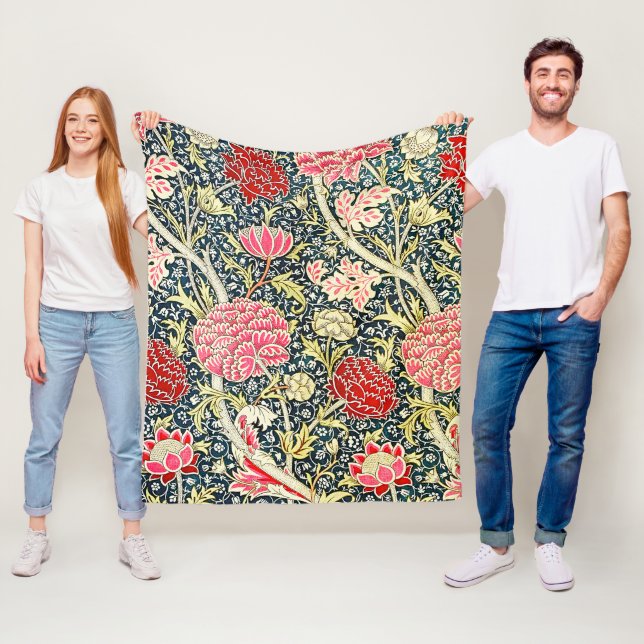 Couverture Polaire Le célèbre motif Cray de William Morris (En situation)