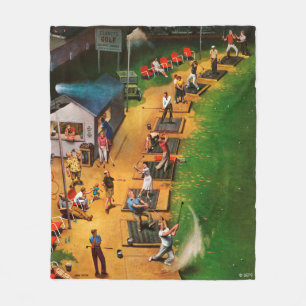 Couverture Polaire Le champ d'exercice de golf par John hésitent