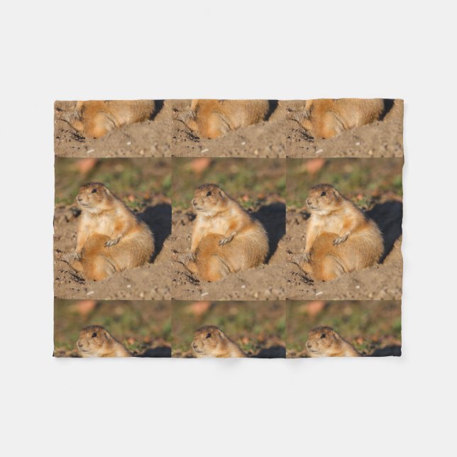 Couverture Polaire le chien de prairie est plein (Devant (Horizontal))