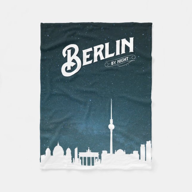 Couverture Polaire Le ciel de Berlin de nuit, Berlin, Allemagne (Devant)