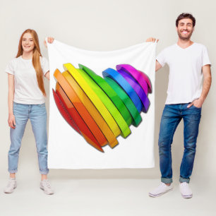 Couverture Polaire Le cœur sculptural tridimensionnel de SlipperyJoe 