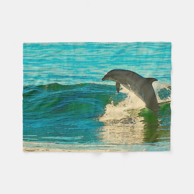 Couverture Polaire Le dauphin est mon esprit animal (Devant (Horizontal))