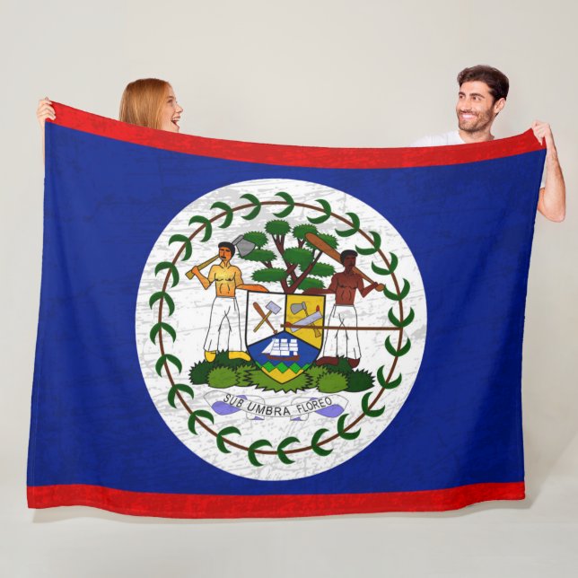 Couverture Polaire Le drapeau bélizien - Une tapisserie du patrimoine (En situation)
