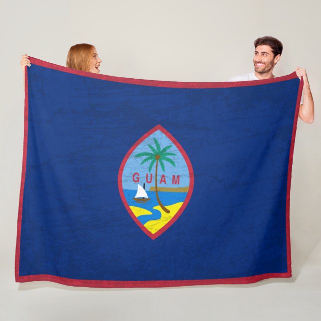 Couverture Polaire Le drapeau de Guam - Une tapisserie du patrimoine  (En situation)