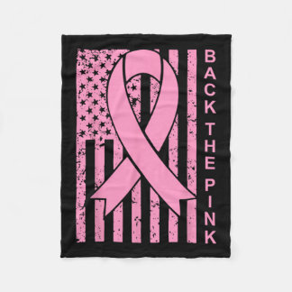 Couverture Polaire Le drapeau de sensibilisation au cancer du sein ro