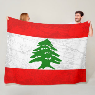 Couverture Polaire Le drapeau libanais - Une tapisserie de l'héritage