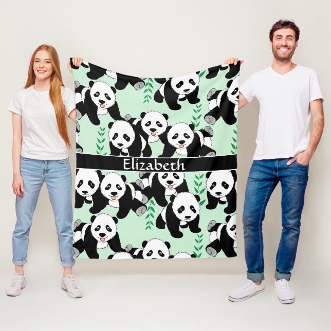 Couverture Polaire Le graphique d'ours panda personnalisent plus (En situation)