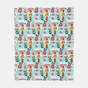 Couverture Polaire Le Grinch Motif Joyeuses Fêtes